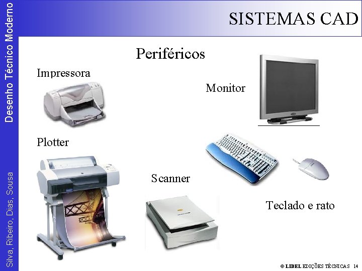 Desenho Técnico Moderno SISTEMAS CAD Periféricos Impressora Monitor Silva, Ribeiro, Dias, Sousa Plotter Scanner