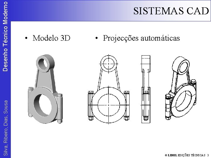 Desenho Técnico Moderno Silva, Ribeiro, Dias, Sousa SISTEMAS CAD • Modelo 3 D •