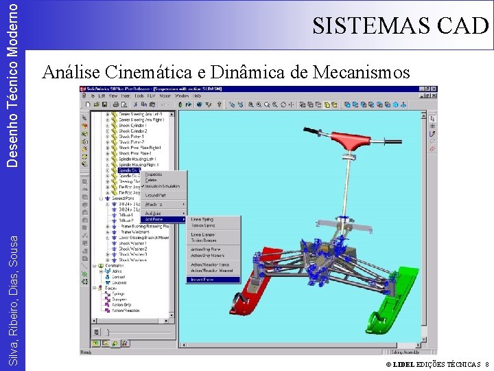 Desenho Técnico Moderno Silva, Ribeiro, Dias, Sousa SISTEMAS CAD Análise Cinemática e Dinâmica de