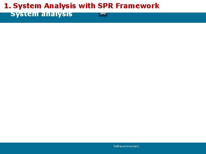 1. System Analysis with SPR Framework System analysis Deltacommissaris 