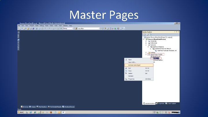 Master Pages Master Pages