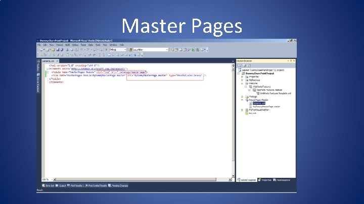Master Pages Master Pages