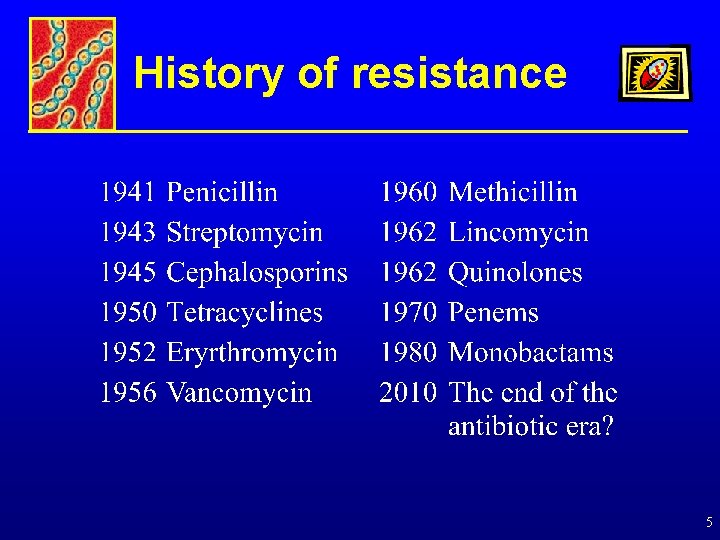 History of resistance 5 