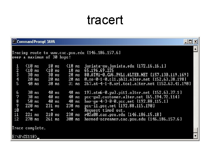 tracert 