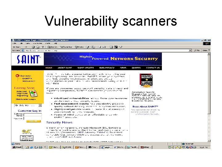 Vulnerability scanners 