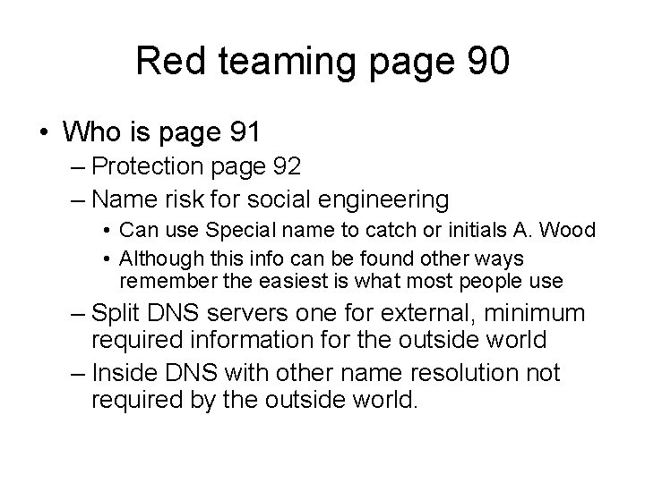 Red teaming page 90 • Who is page 91 – Protection page 92 –