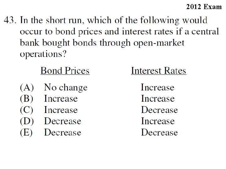 2012 Exam 