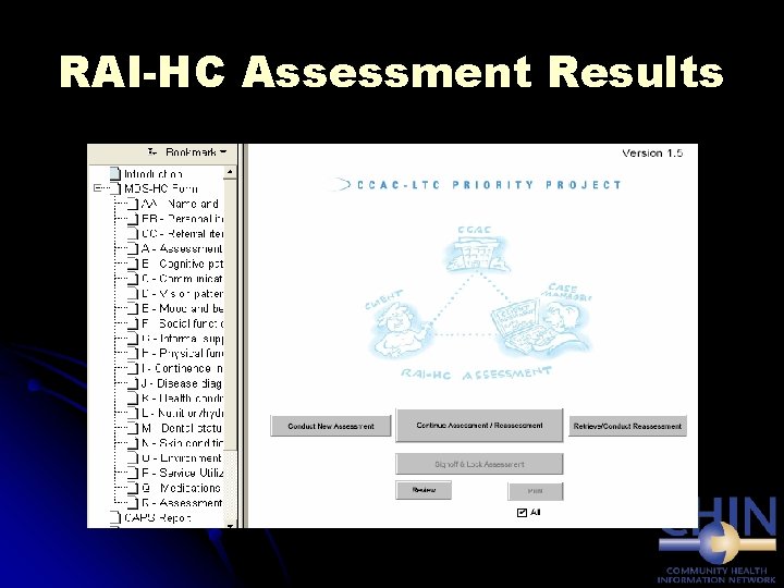 RAI-HC Assessment Results 