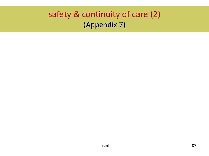 safety & continuity of care (2) (Appendix 7) insert 37 