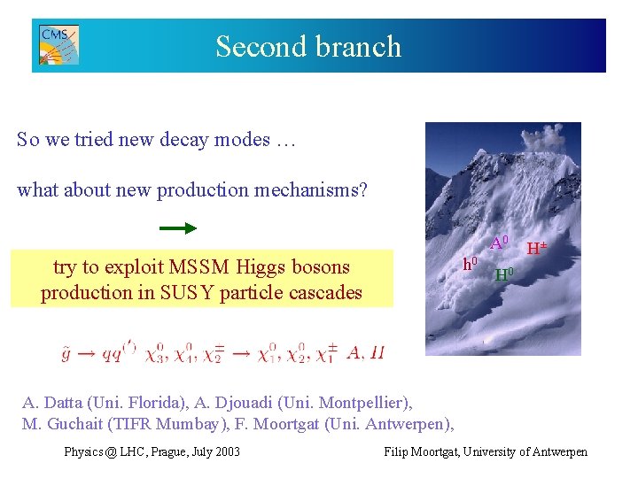 Second branch So we tried new decay modes … what about new production mechanisms?