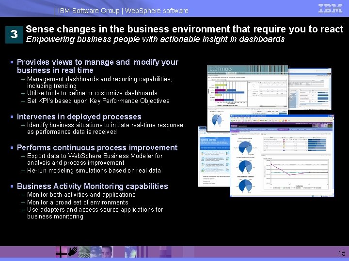 IBM Software Group | Web. Sphere software changes in the business environment that require
