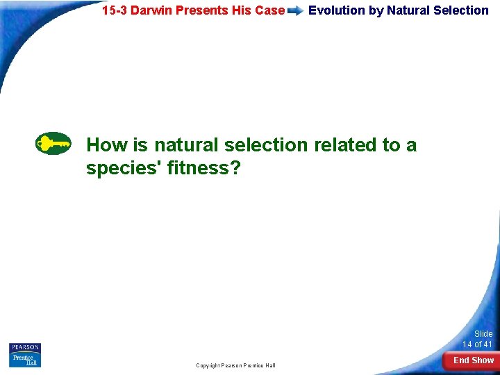 15 -3 Darwin Presents His Case Evolution by Natural Selection How is natural selection