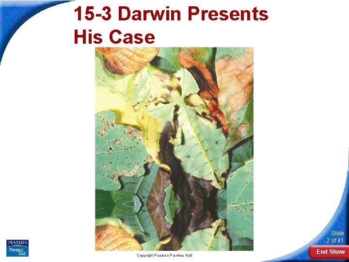 15 -3 Darwin Presents His Case Slide 2 of 41 Copyright Pearson Prentice Hall