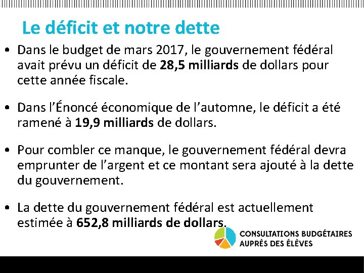 Diapositives D Projections du budget fdral 2017 Le