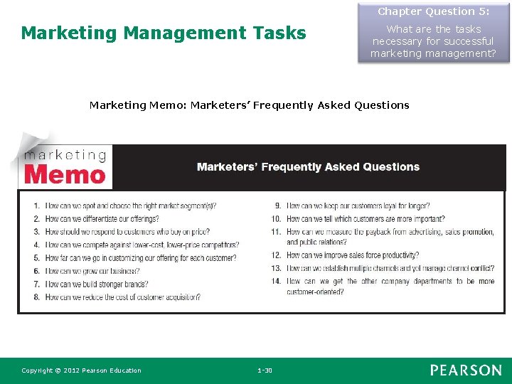 Chapter Question 5: Marketing Management Tasks What are the tasks necessary for successful marketing Chapter Question 5: Marketing Management Tasks What are the tasks necessary for successful marketing