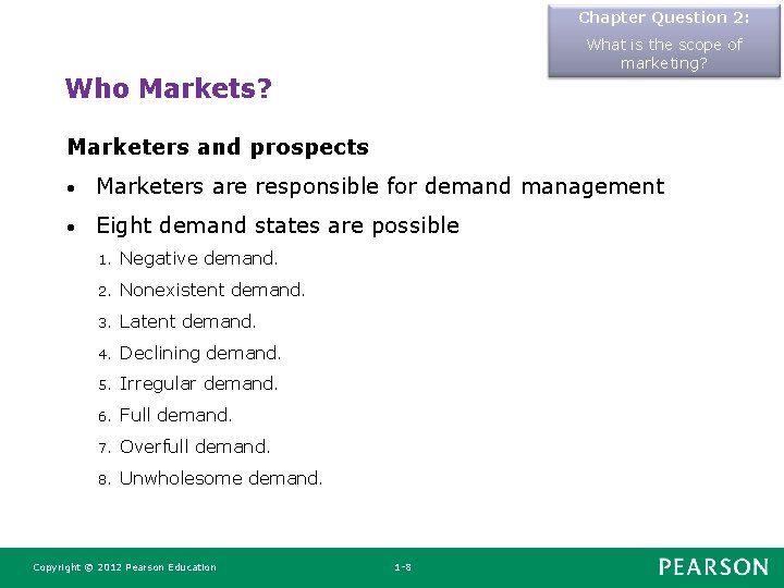 Chapter Question 2: What is the scope of marketing? Who Markets? Marketers and prospects Chapter Question 2: What is the scope of marketing? Who Markets? Marketers and prospects