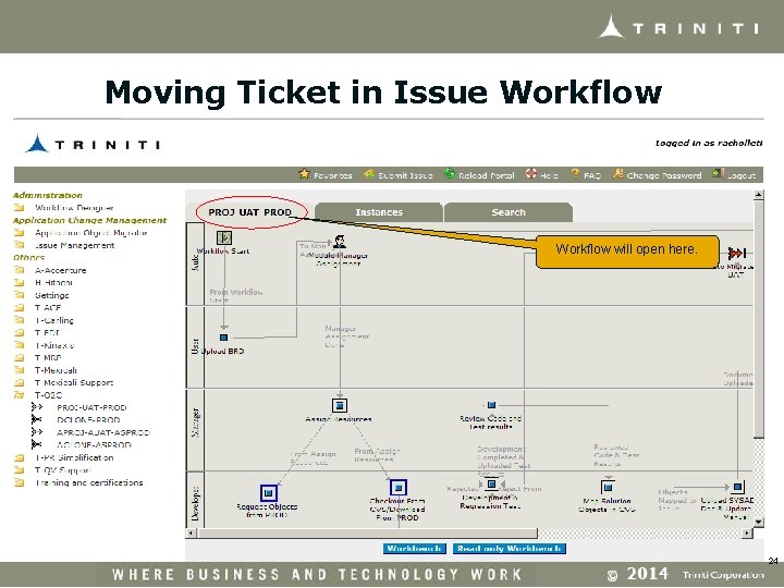 Moving Ticket in Issue Workflow will open here. 24 