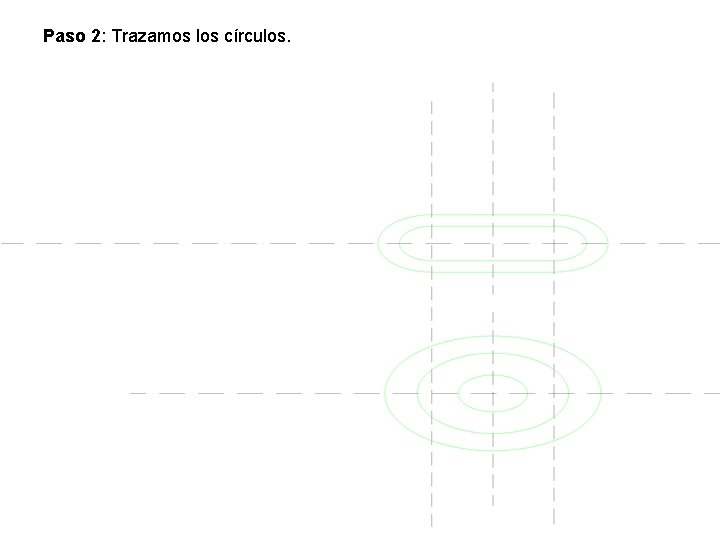 Paso 2: Trazamos los círculos. 