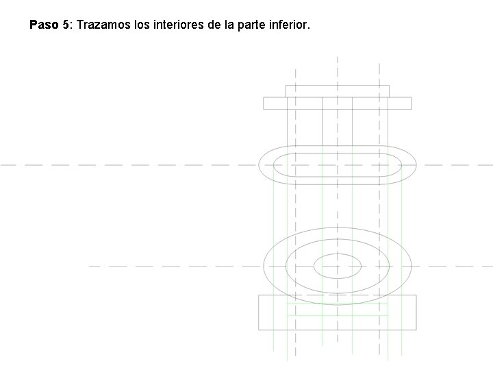 Paso 5: Trazamos los interiores de la parte inferior. 