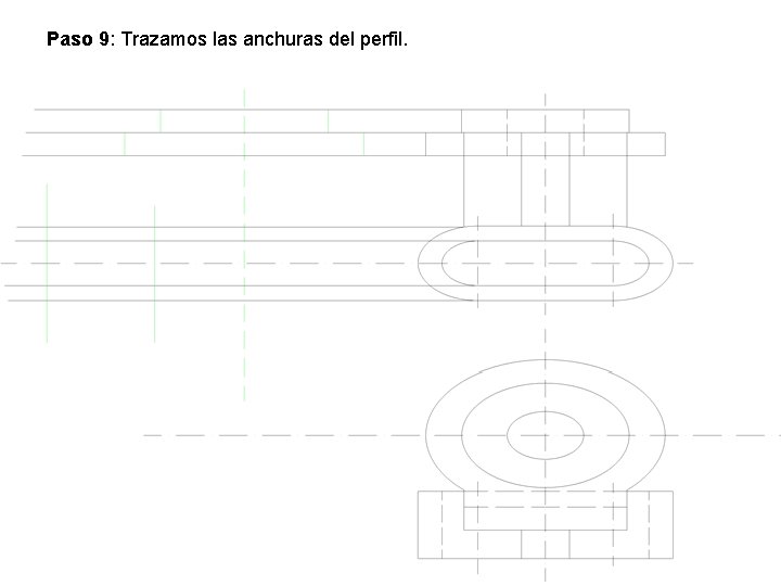 Paso 9: Trazamos las anchuras del perfil. 