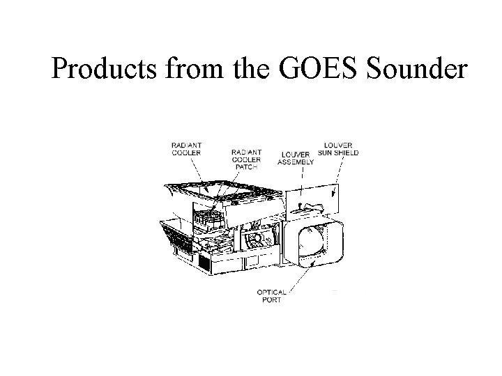 Products from the GOES Sounder 