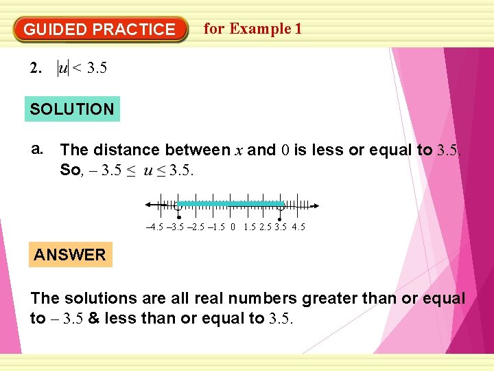 EXAMPLE 4 forusing Example 1 Find a base the percent equation GUIDED PRACTICE 2.