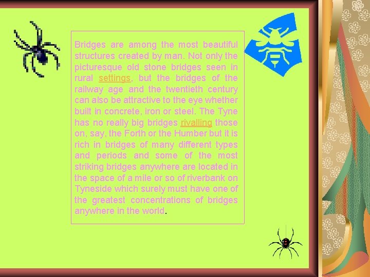 Bridges are among the most beautiful structures created by man. Not only the picturesque