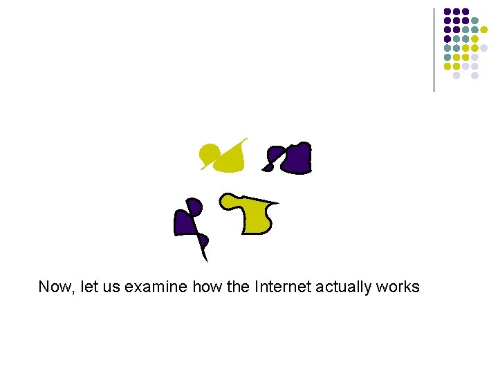 Now, let us examine how the Internet actually works 