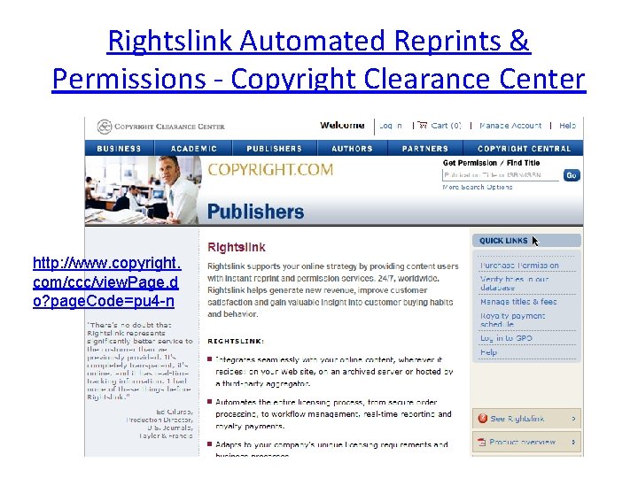 Rightslink Automated Reprints & Permissions - Copyright Clearance Center http: //www. copyright. com/ccc/view. Page.