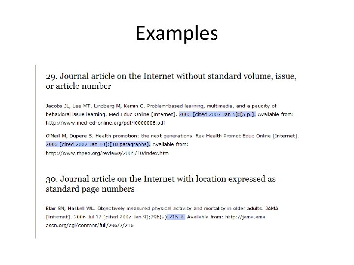 Examples 