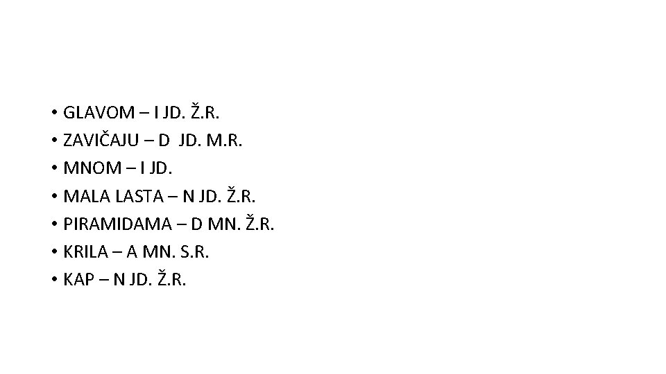  • GLAVOM – I JD. Ž. R. • ZAVIČAJU – D JD. M.