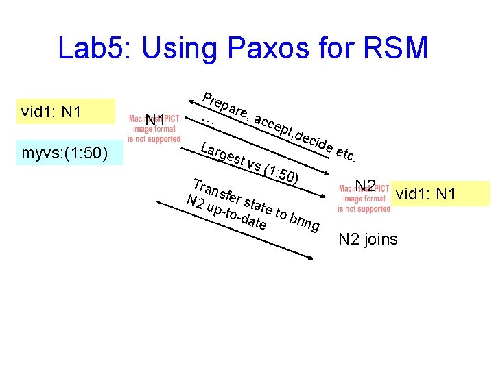 Lab 5: Using Paxos for RSM vid 1: N 1 myvs: (1: 50) N