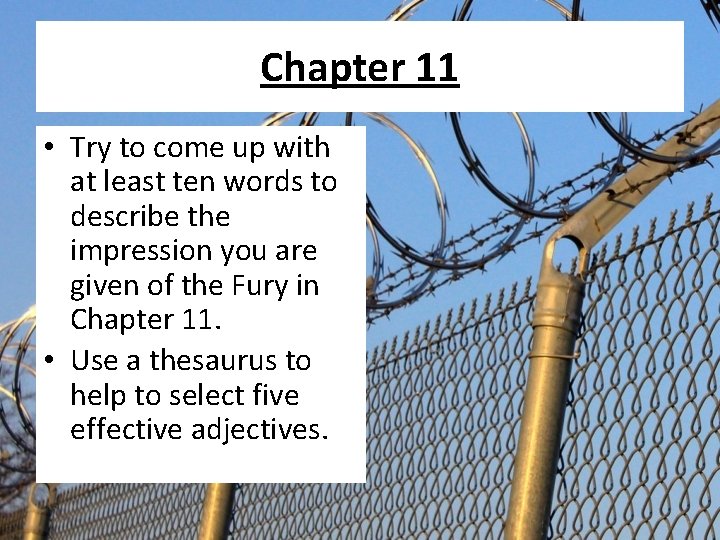 Chapter 11 • Try to come up with at least ten words to describe