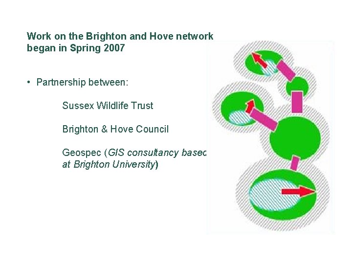 Work on the Brighton and Hove network began in Spring 2007 • Partnership between: