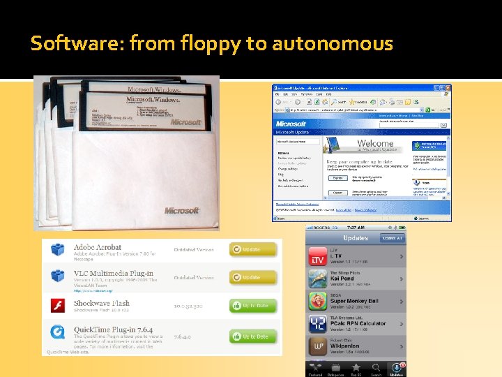 Software: from floppy to autonomous 