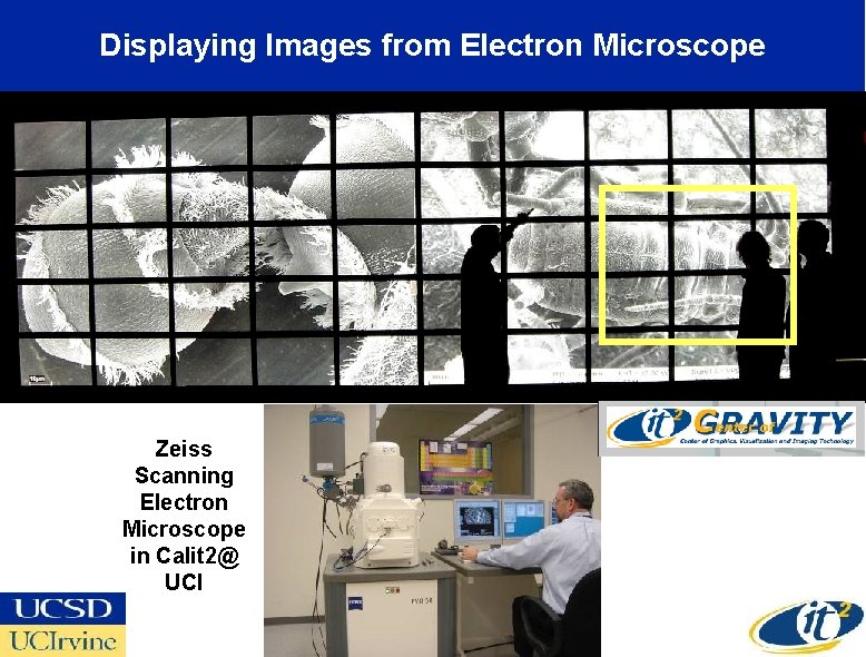 Displaying Images from Electron Microscope Zeiss Scanning Electron Microscope in Calit 2@ UCI 