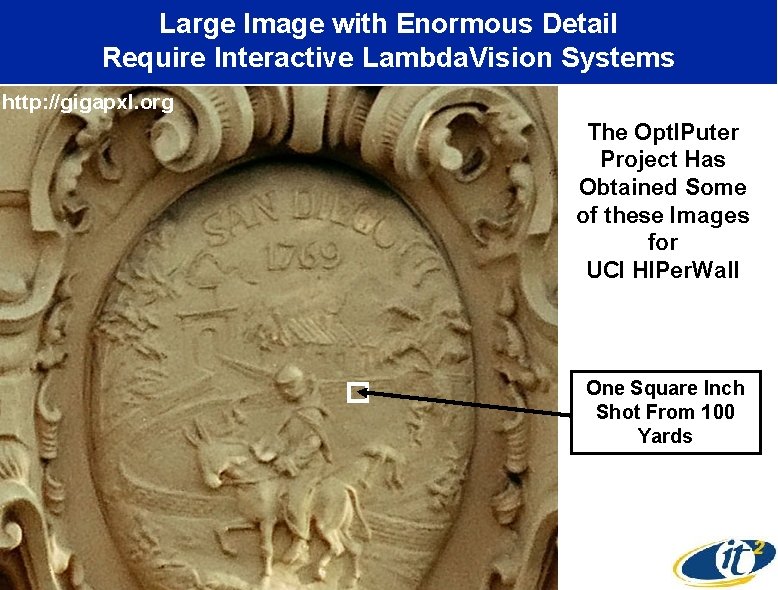 Large Image with Enormous Detail Require Interactive Lambda. Vision Systems http: //gigapxl. org The