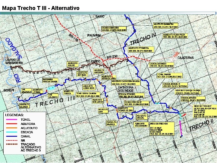 Mapa Trecho T III - Alternativo 