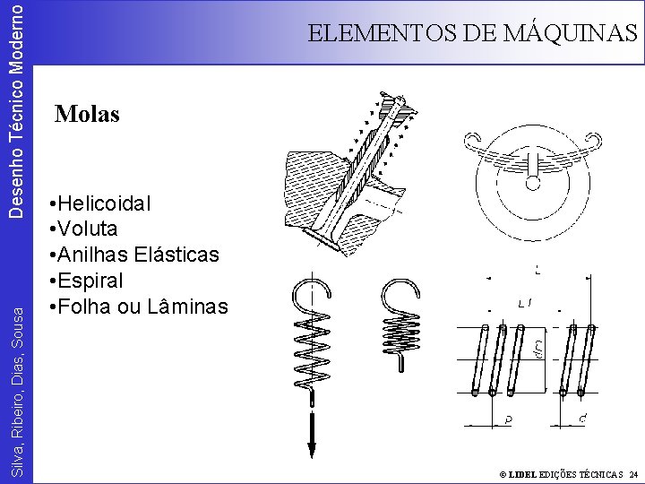 Desenho Técnico Moderno Silva, Ribeiro, Dias, Sousa ELEMENTOS DE MÁQUINAS Molas • Helicoidal •