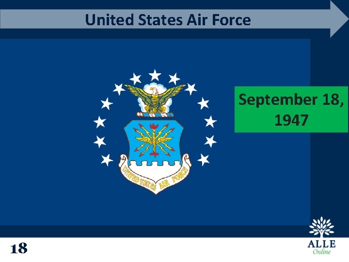 United States Air Force September 18, 1947 18 18 