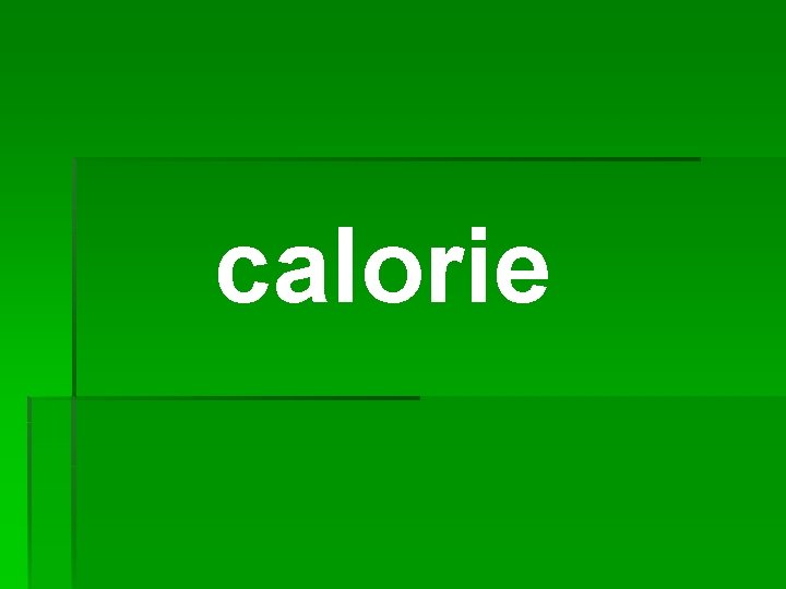 calorie 