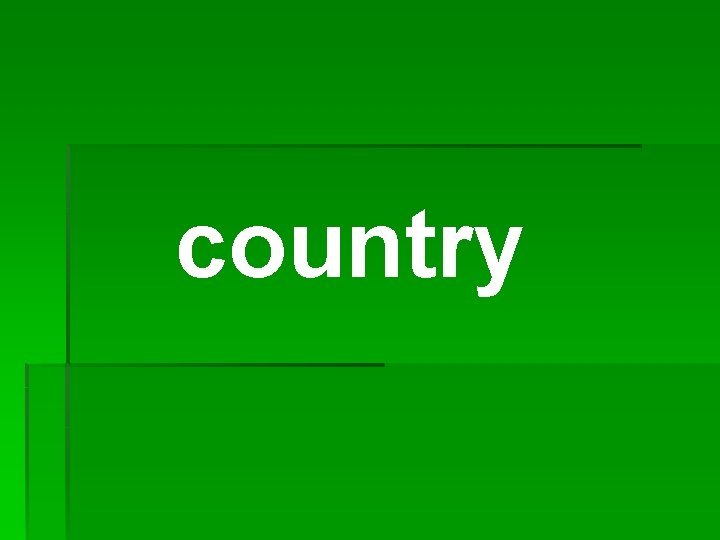 country 