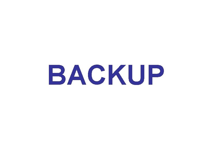 BACKUP 