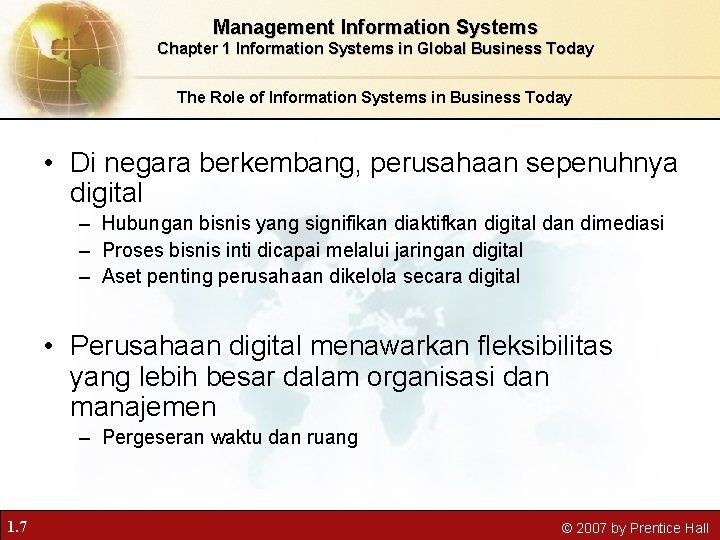 Management Information Systems Chapter 1 Information Systems in Global Business Today The Role of