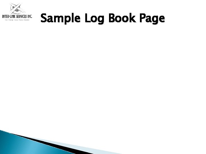 Sample Log Book Page 