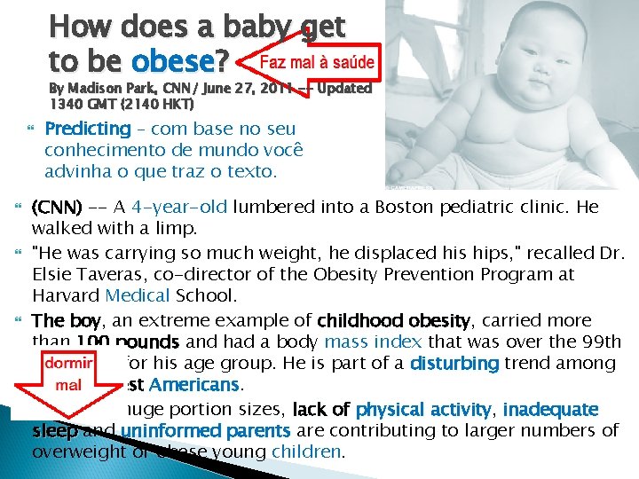 How does a baby get to be obese? By Madison Park, CNN/ June 27,