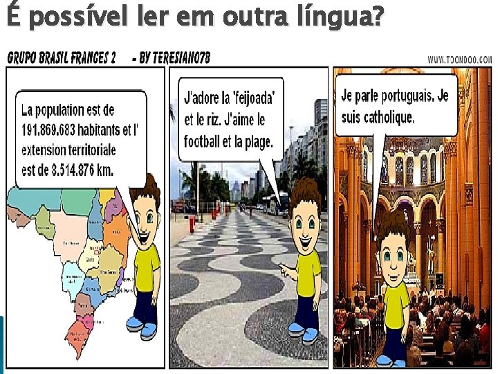 É possível ler em outra língua? 