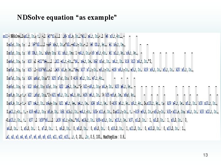 NDSolve equation “as example” 13 