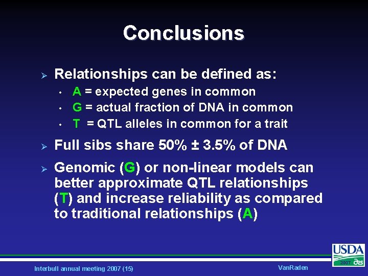 Conclusions Ø Relationships can be defined as: • • • Ø Ø A =