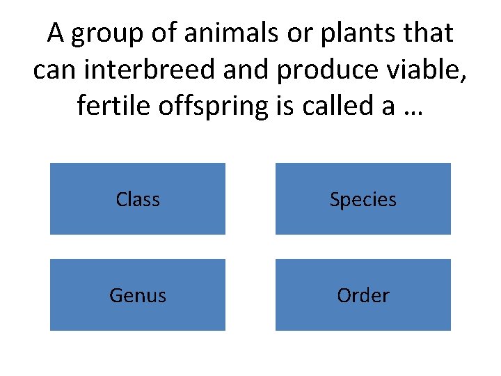 A group of animals or plants that can interbreed and produce viable, fertile offspring